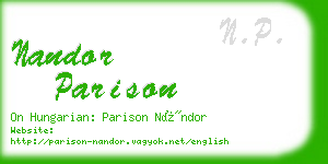 nandor parison business card